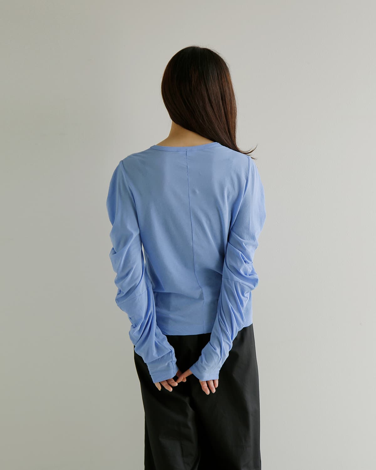 CINOH(チノ)コットン天竺シアー ロングスリーブプルオーバー  “SHEF enso/円相” e-40-041