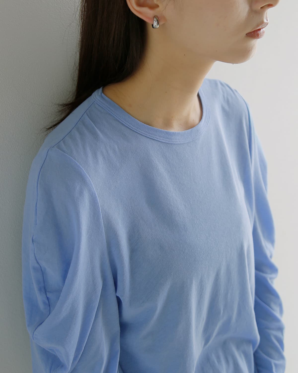 CINOH(チノ)コットン天竺シアー ロングスリーブプルオーバー  “SHEF enso/円相” e-40-041