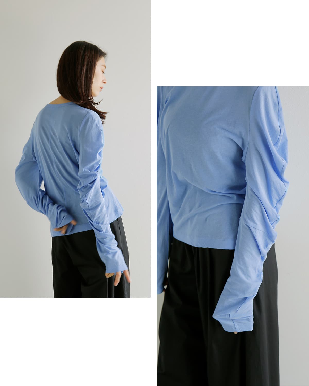 CINOH(チノ)コットン天竺シアー ロングスリーブプルオーバー  “SHEF enso/円相” e-40-041