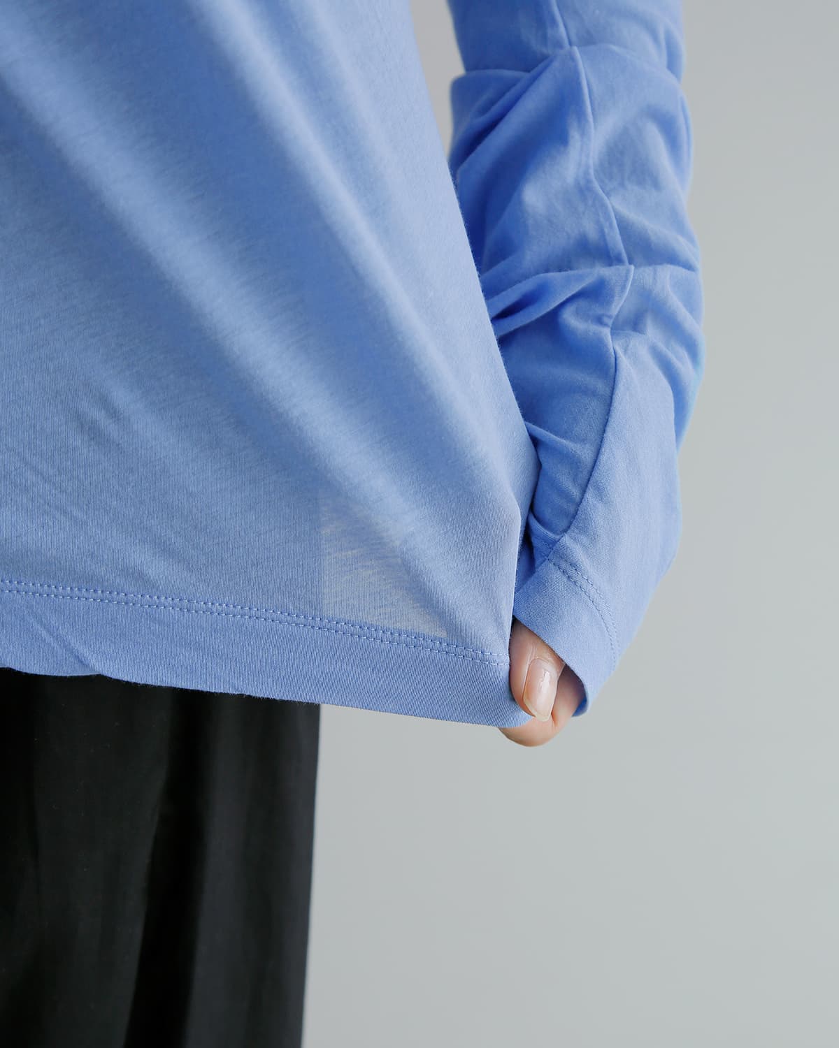 CINOH(チノ)コットン天竺シアー ロングスリーブプルオーバー  “SHEF enso/円相” e-40-041