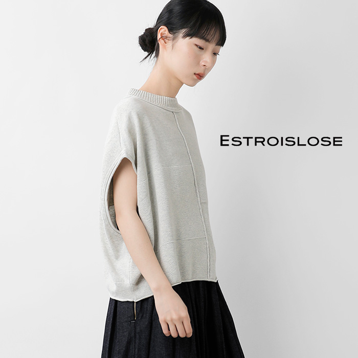 ESTROISLOSE(エストゥロワルーズ)コットンミラノリブベストek25401
