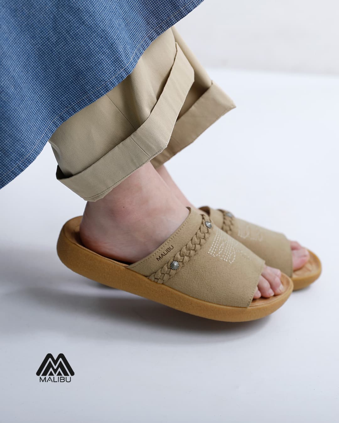 MALIBU SANDALSエルランチョスライド スエードレザー サンダル EL RANCHO SLIDE