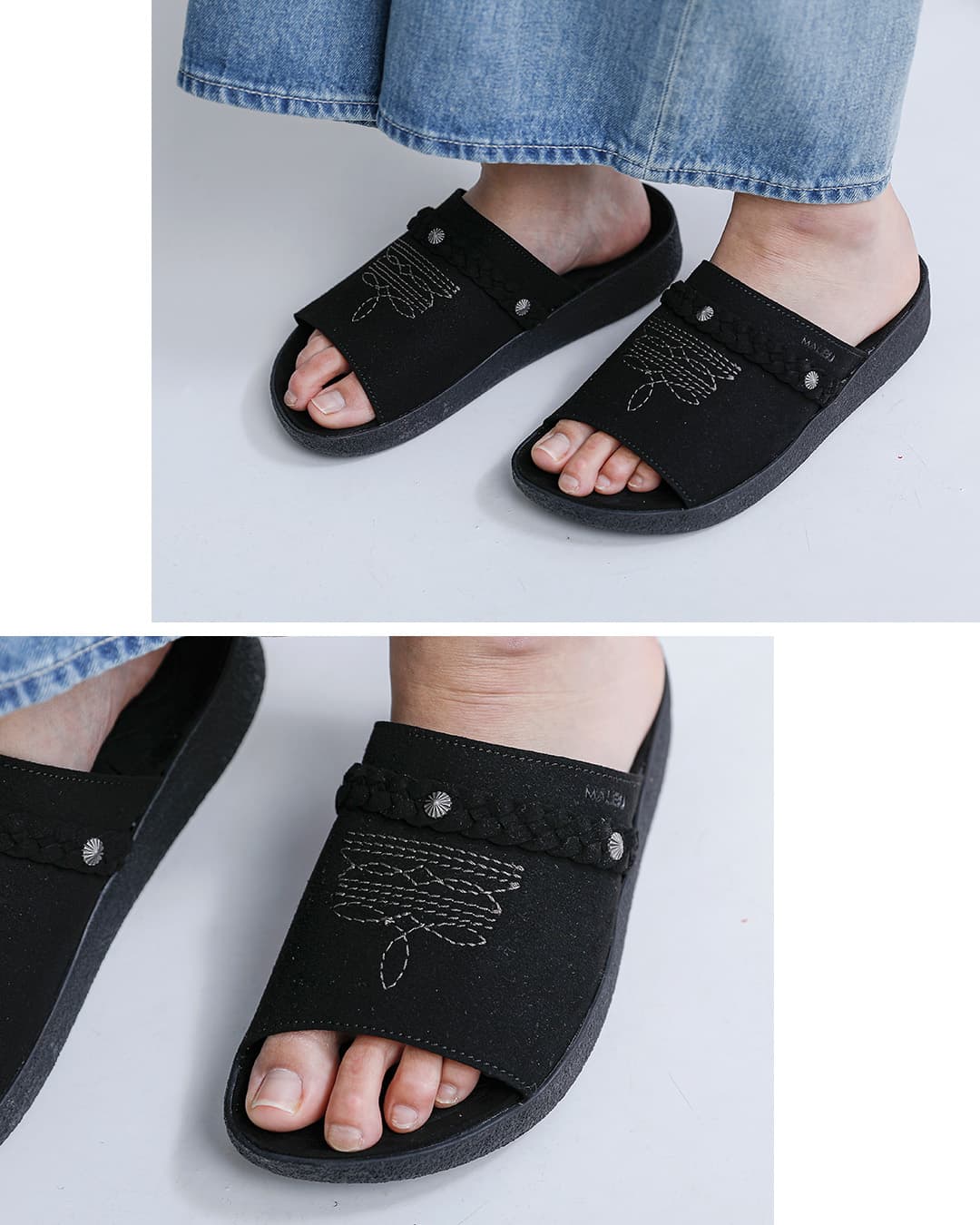 MALIBU SANDALSエルランチョスライド スエードレザー サンダル EL RANCHO SLIDE