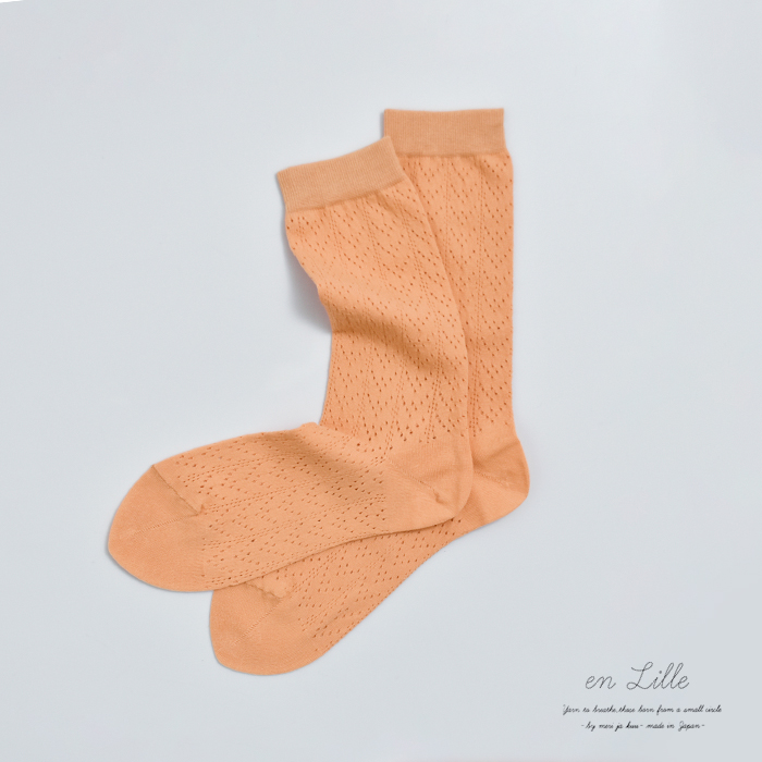 en Lilleコットン ミドル ソックス “かぜかおる” el25402