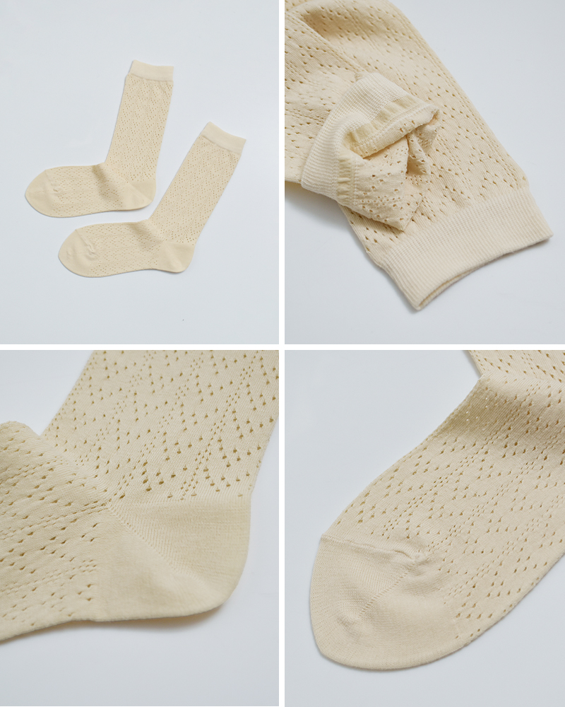 en Lilleコットン ミドル ソックス “かぜかおる” el25402