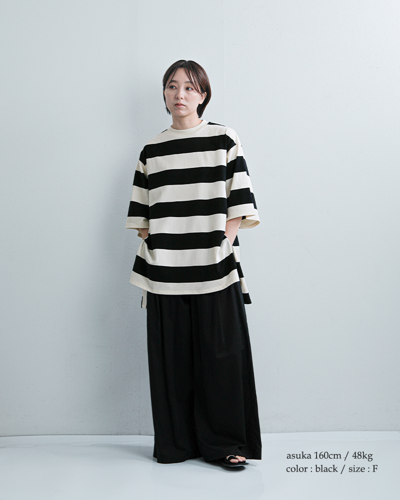 euphoric(ユーフォリック)コットンボーダースリットTシャツ“BorderSlitTee”eu-ct5403