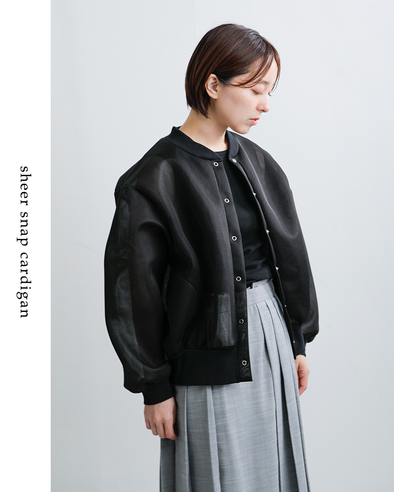 euphoric’(ユーフォリック)シアーダンボールスナップカーディガン“SheerSnapCardigan”eu-ct6101