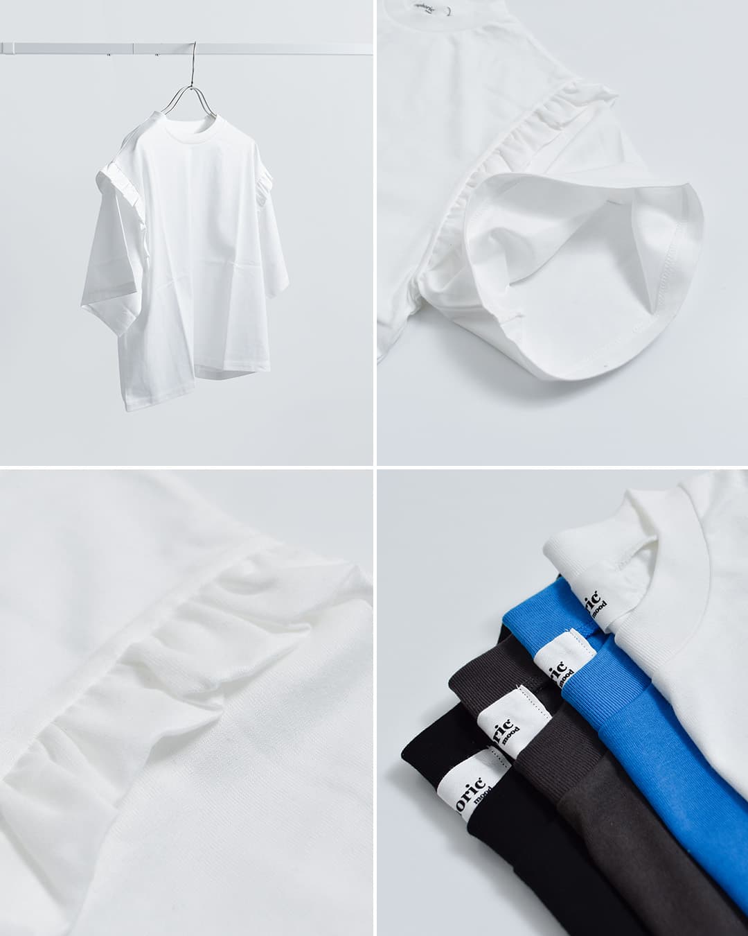 euphoric’コットン ジャージー フリル Tシャツ “Frill T-shirt” eu-ct6113