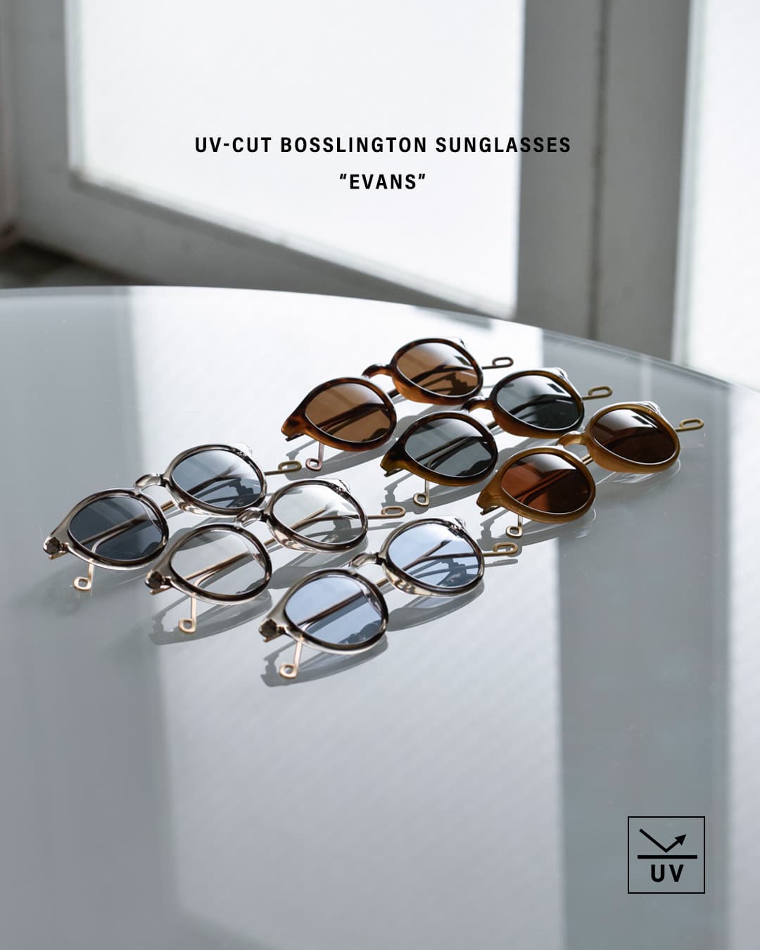 CiqiUVカット ボスリントンサングラス“Evans” evans-5500