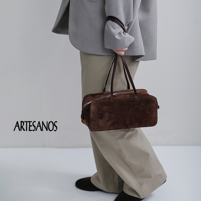ARTESANOS(アルテサノス)スエードレザースクエアショルダーバッグex1-2060