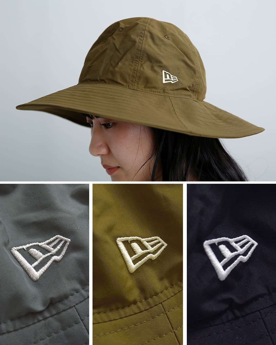 NEW ERAエクスプローラー ワイド ブリム ナイロン ハット exp-wide-brim