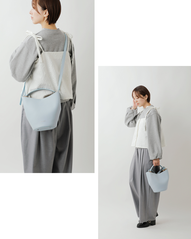 FEEL AND TASTE(フィールアンドテイスト)ボンディングレザーバケットバッグ“lily”f211b511