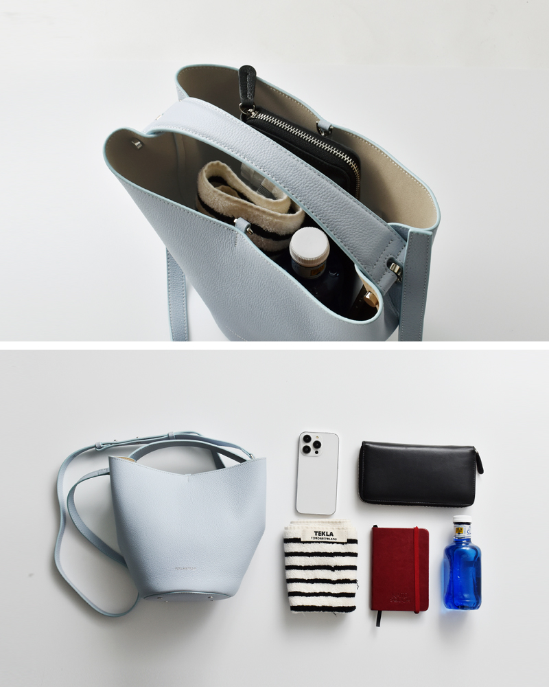 FEEL AND TASTE(フィールアンドテイスト)ボンディングレザーバケットバッグ“lily”f211b511