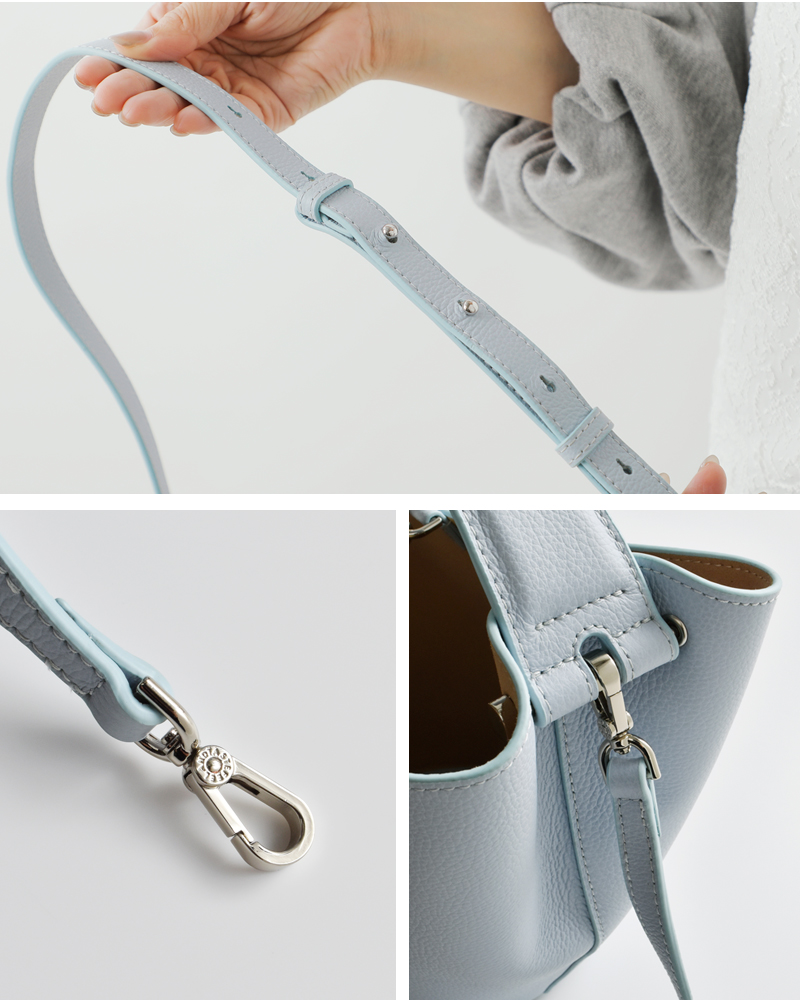 FEEL AND TASTE(フィールアンドテイスト)ボンディングレザーバケットバッグ“lily”f211b511