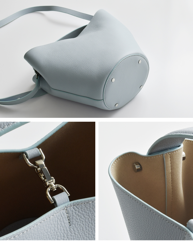 FEEL AND TASTE(フィールアンドテイスト)ボンディングレザーバケットバッグ“lily”f211b511