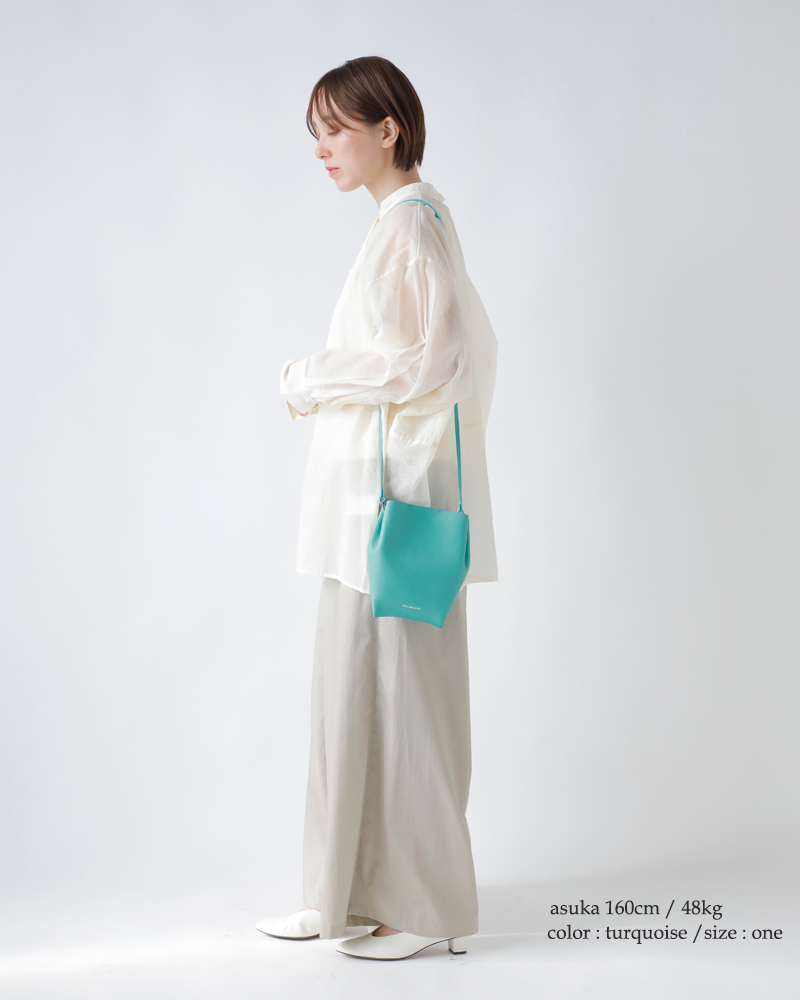 FEEL AND TASTEレザー サイドタック ショルダーバッグ “Plie S” f211f111