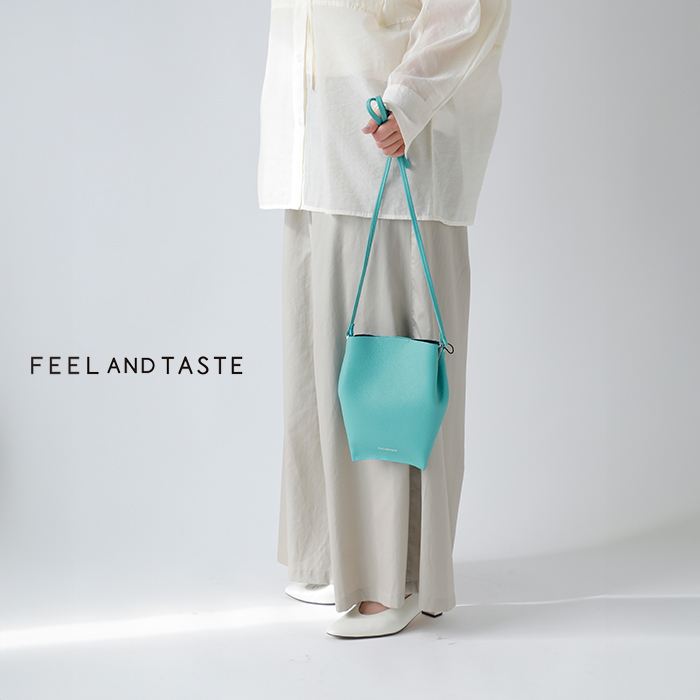 FEEL AND TASTEレザー サイドタック ショルダーバッグ “Plie S” f211f111