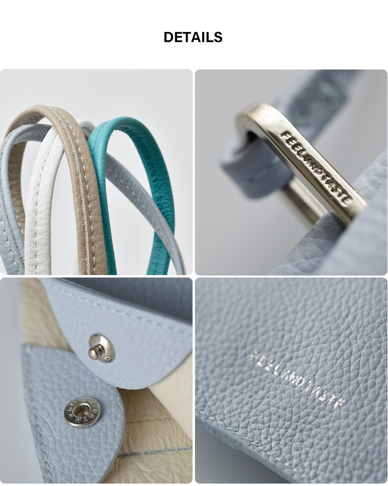 FEEL AND TASTEレザー サイドタック ショルダーバッグ “Plie S” f211f111