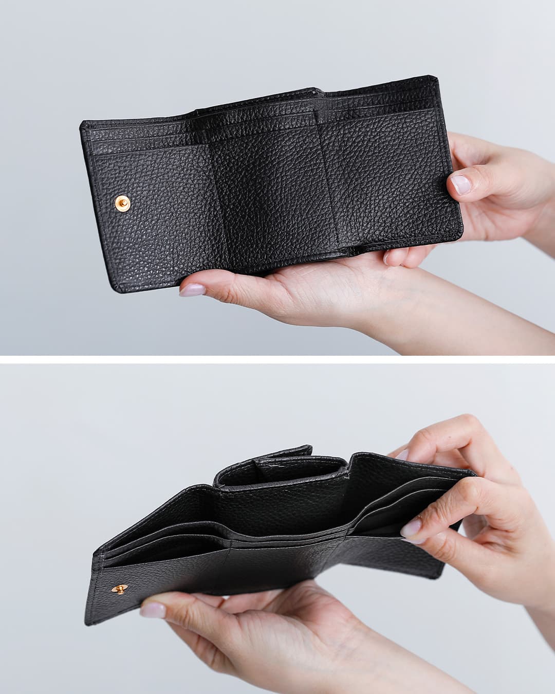 FEU DUN PHAREカウレザー 型押し 三つ折り ウォレット f54158-38