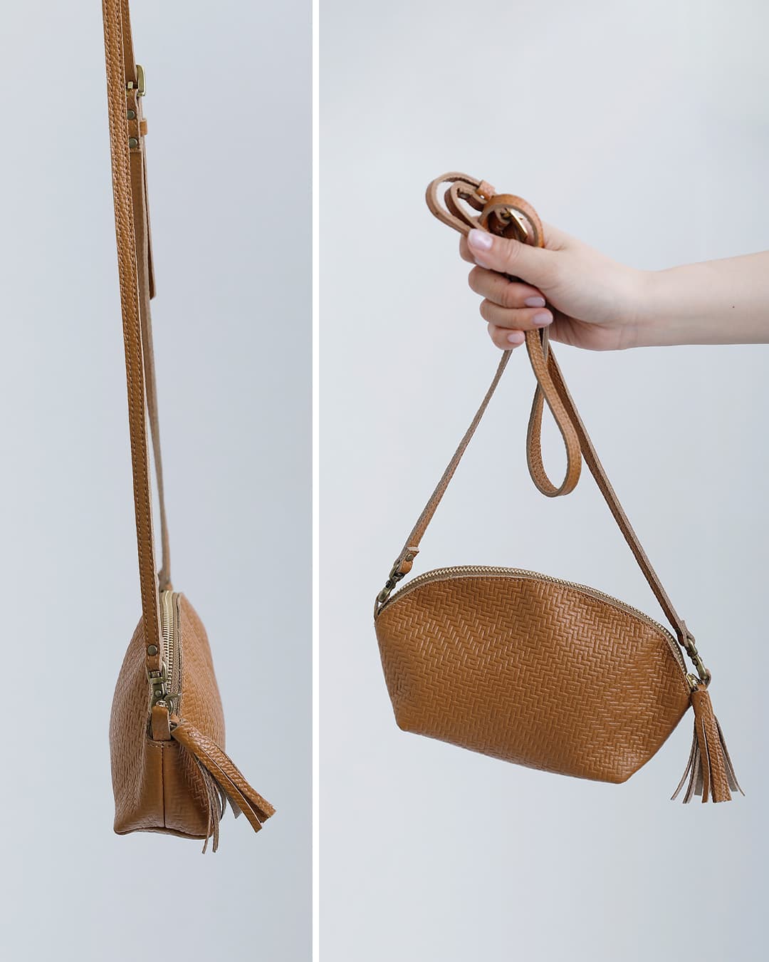 FEU DUN PHAREカウレザー 型押し ショルダー ポーチ f54163-38