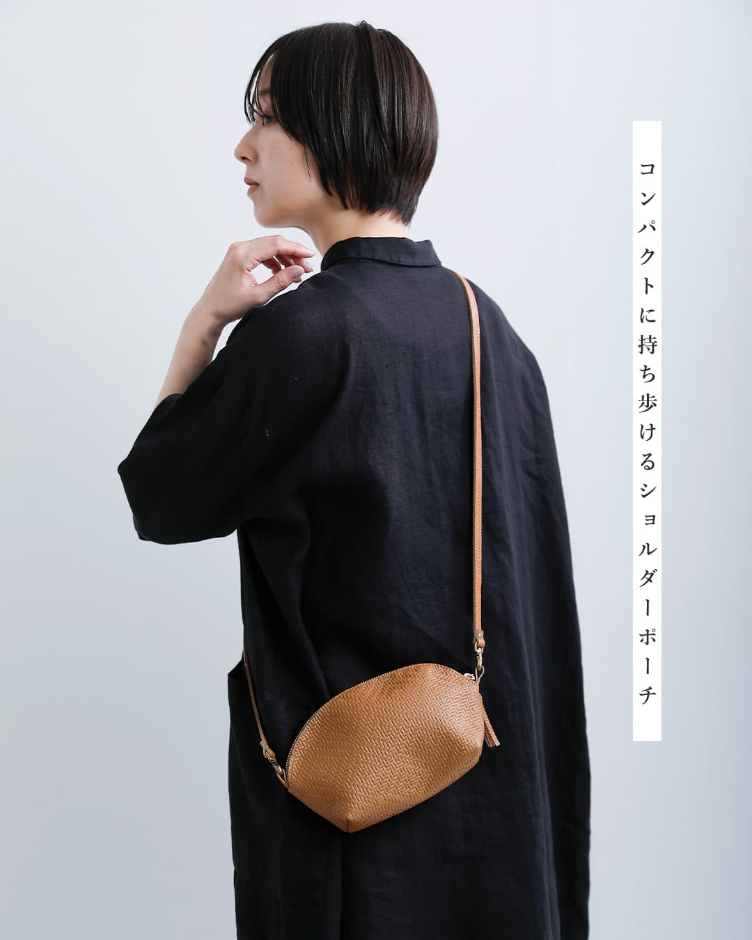 FEU DUN PHAREカウレザー 型押し ショルダー ポーチ f54163-38