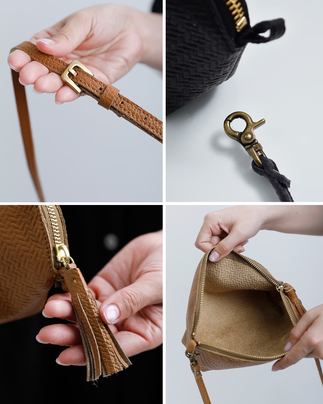 FEU DUN PHAREカウレザー 型押し ショルダー ポーチ f54163-38