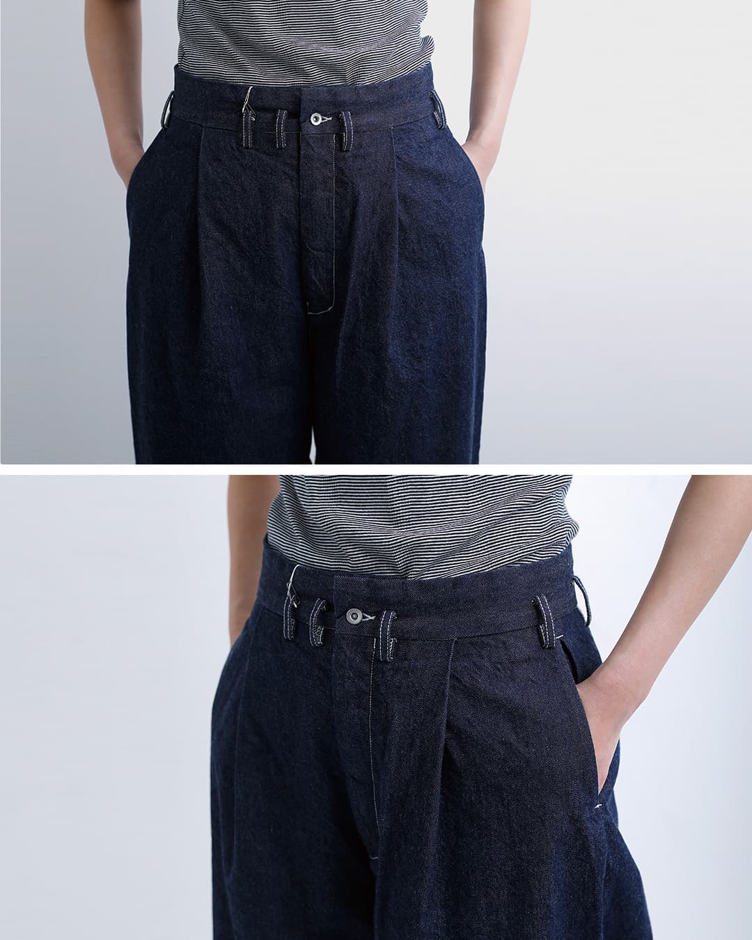 FIR MUMインディゴコットン コモンセルビッチデニムパンツ fk-fr5002dm