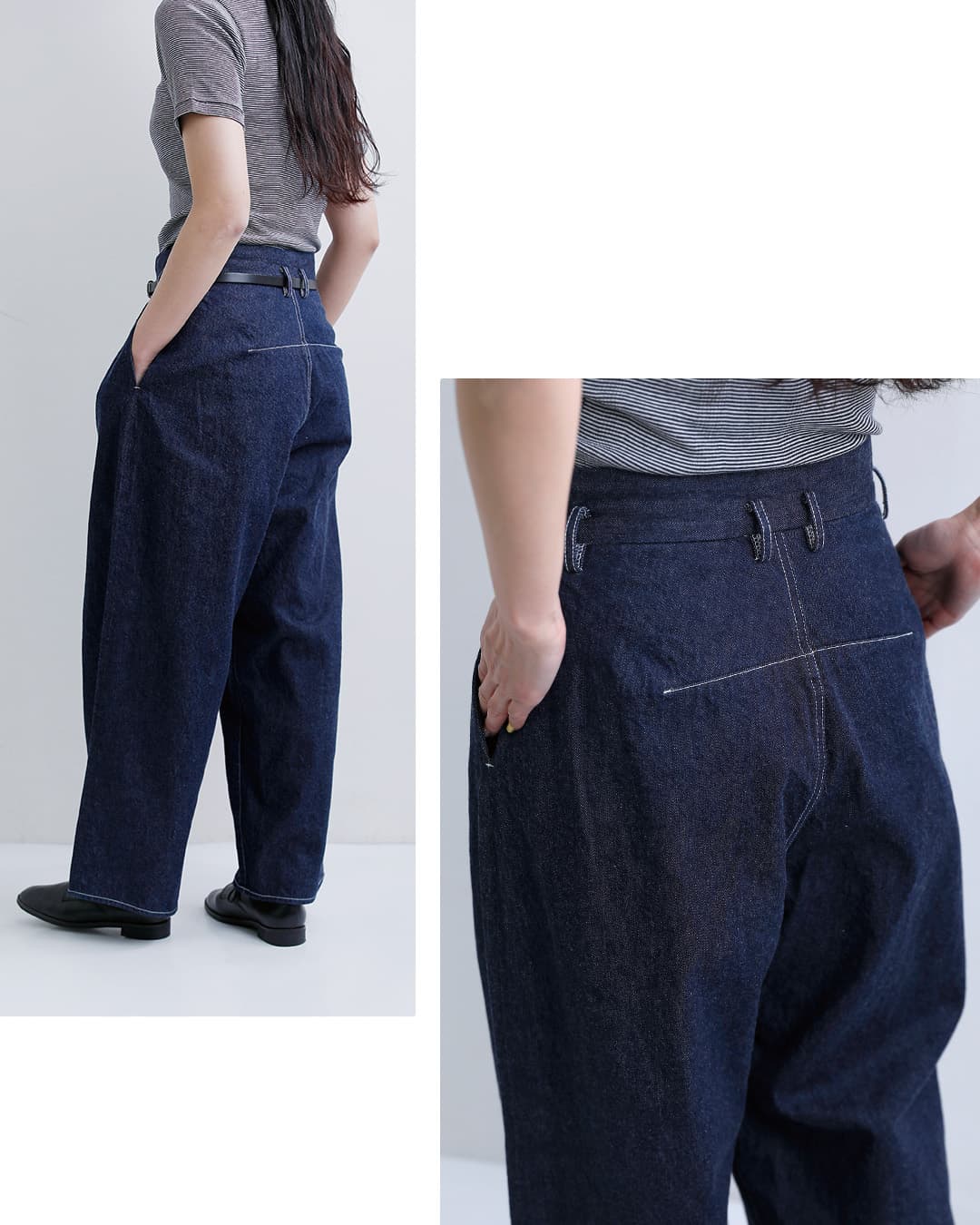 FIR MUMインディゴコットン コモンセルビッチデニムパンツ fk-fr5002dm