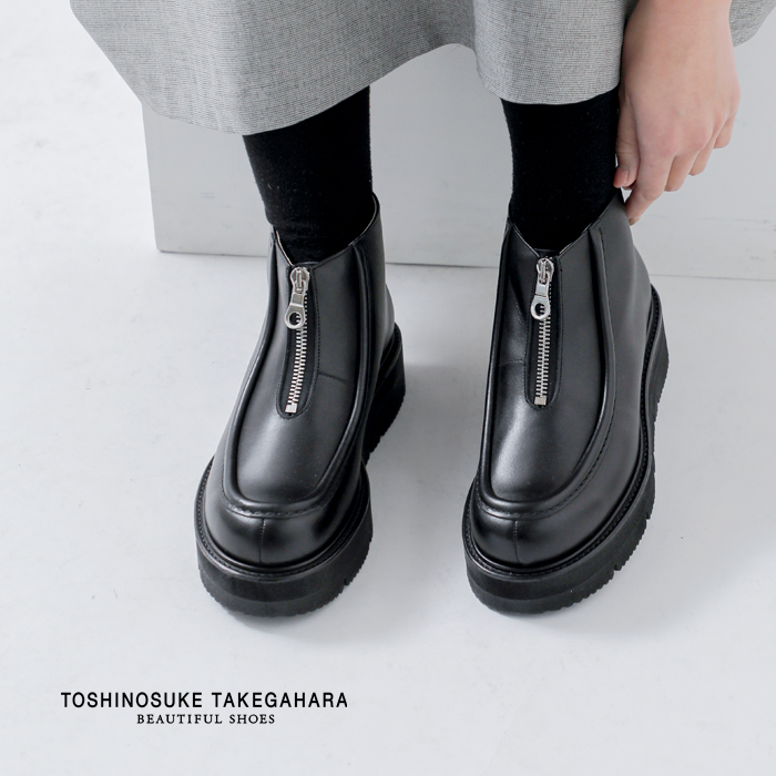 BEAUTIFUL SHOES�X�e�A���U�[ �t�����g �W�b�v ���J�V�� frontzip-moccasin