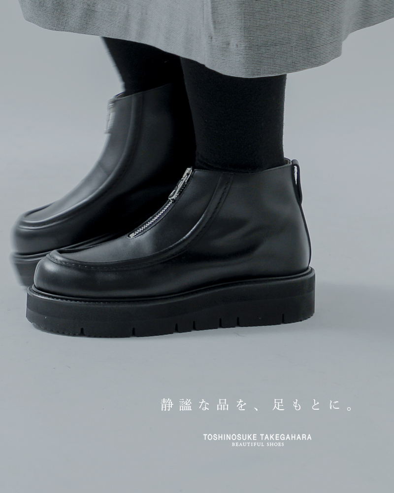 BEAUTIFUL SHOES�X�e�A���U�[ �t�����g �W�b�v ���J�V�� frontzip-moccasin