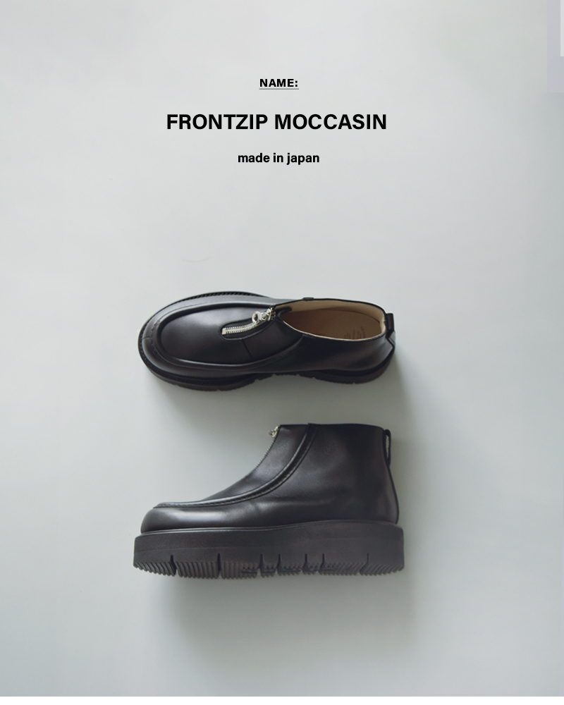 BEAUTIFUL SHOES�X�e�A���U�[ �t�����g �W�b�v ���J�V�� frontzip-moccasin