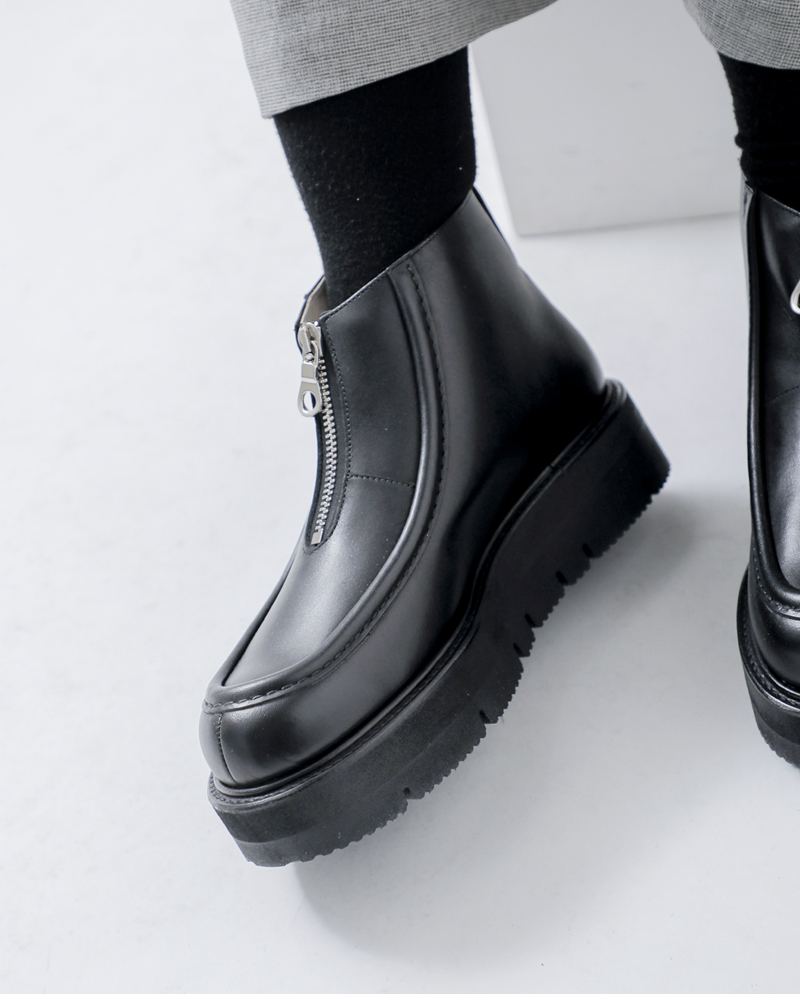 BEAUTIFUL SHOES�X�e�A���U�[ �t�����g �W�b�v ���J�V�� frontzip-moccasin