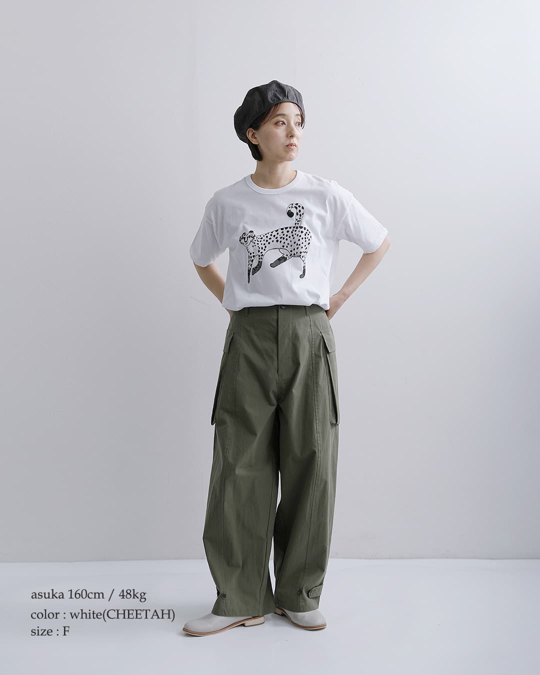 (g)コットン 天竺 プリント Tシャツ “COMMENT / ALPHABET / CHEETAH” g-317cm-al-ch
