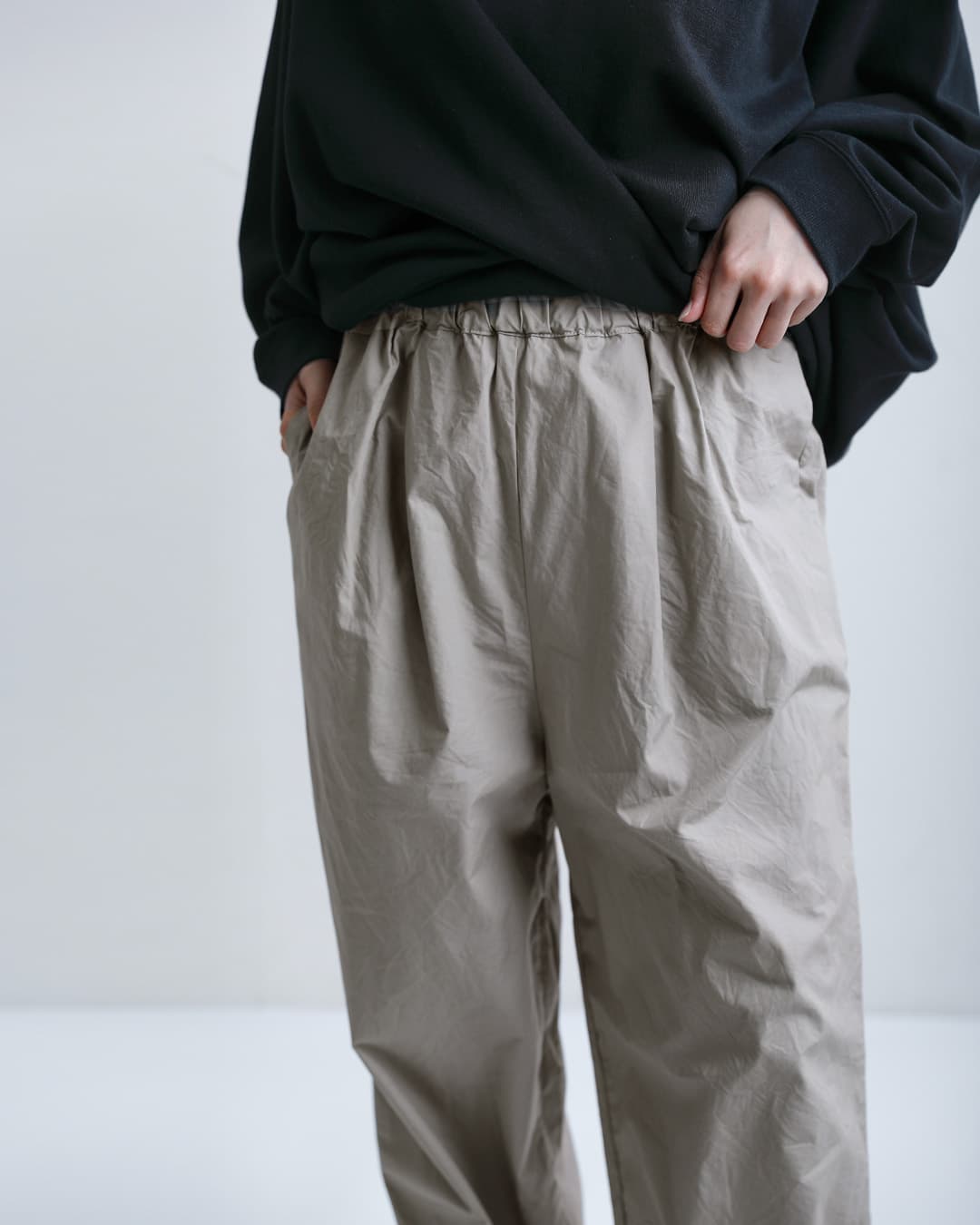 g(グラム)コットン ヘム フリル パンツ g-683