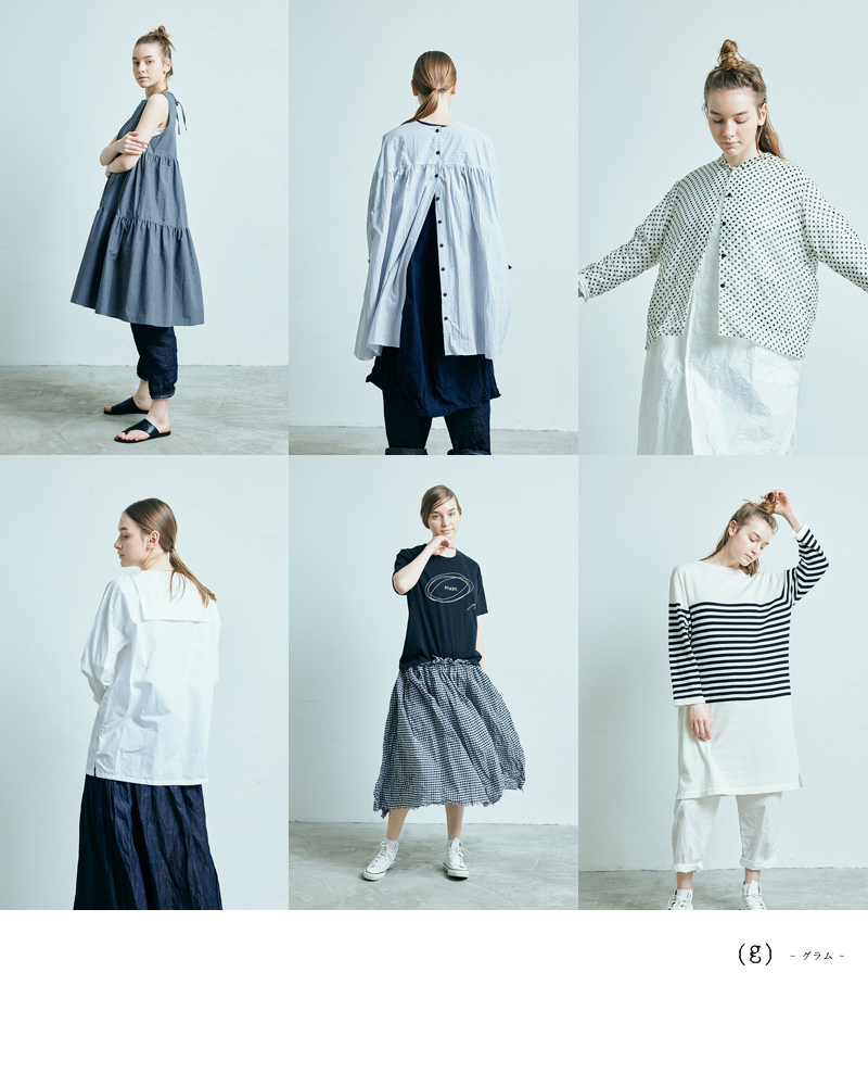 g(グラム)コットンビサイドフリルプルオーバーg-669