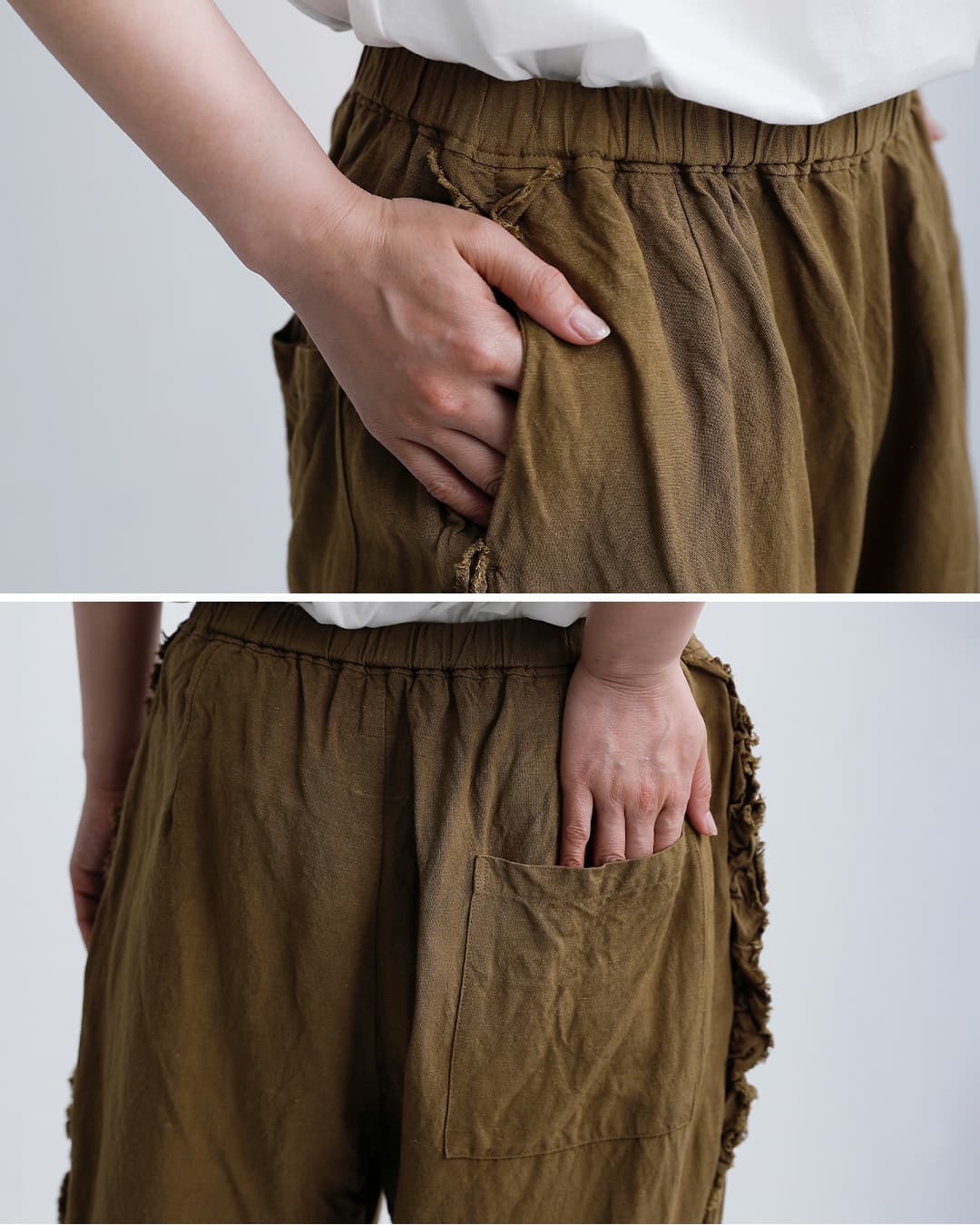 Gauzeリネンビスコース ビビアン パンツ LINEN VISCOSE VIVIENNE PANTS g1106