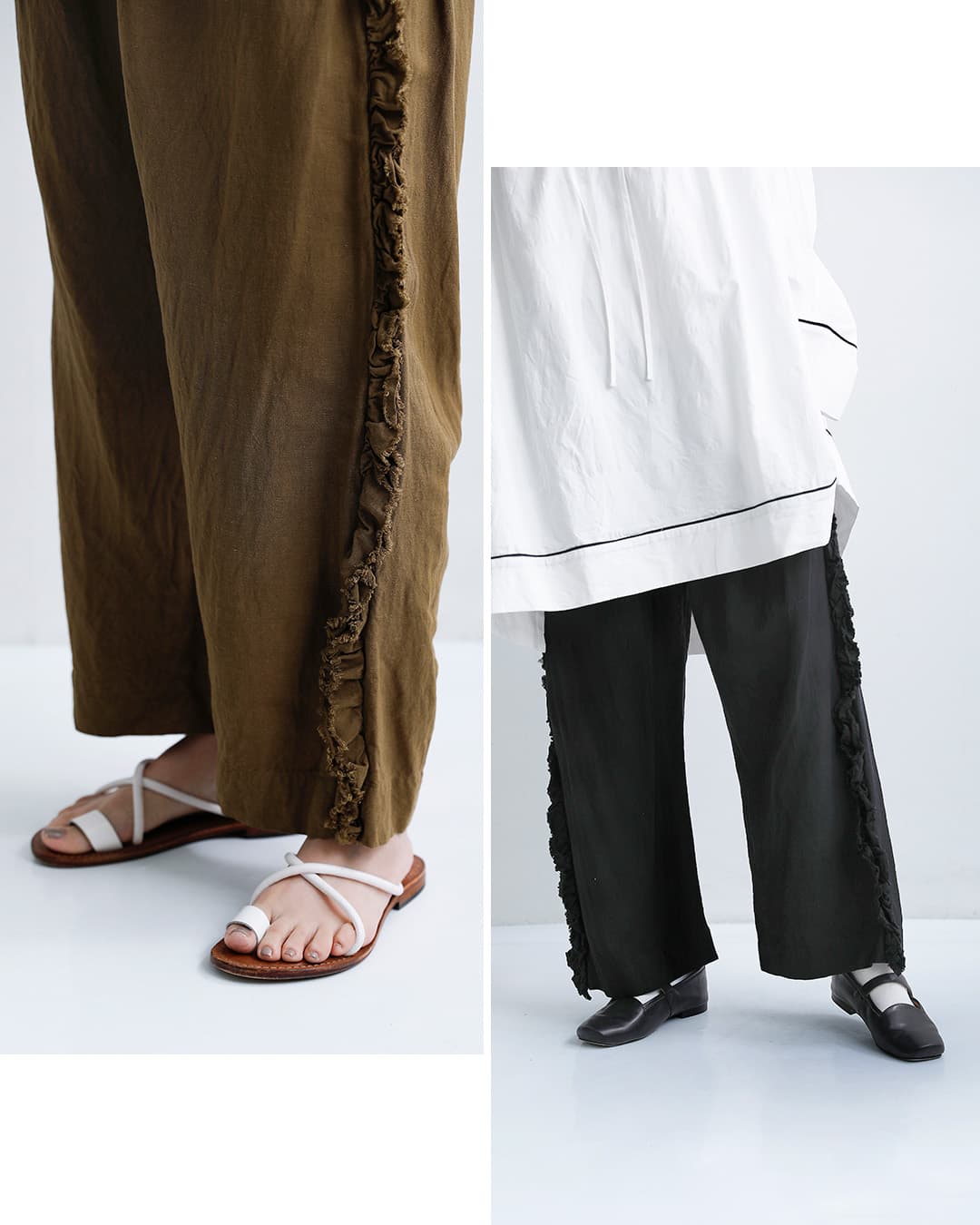 Gauzeリネンビスコース ビビアン パンツ LINEN VISCOSE VIVIENNE PANTS g1106