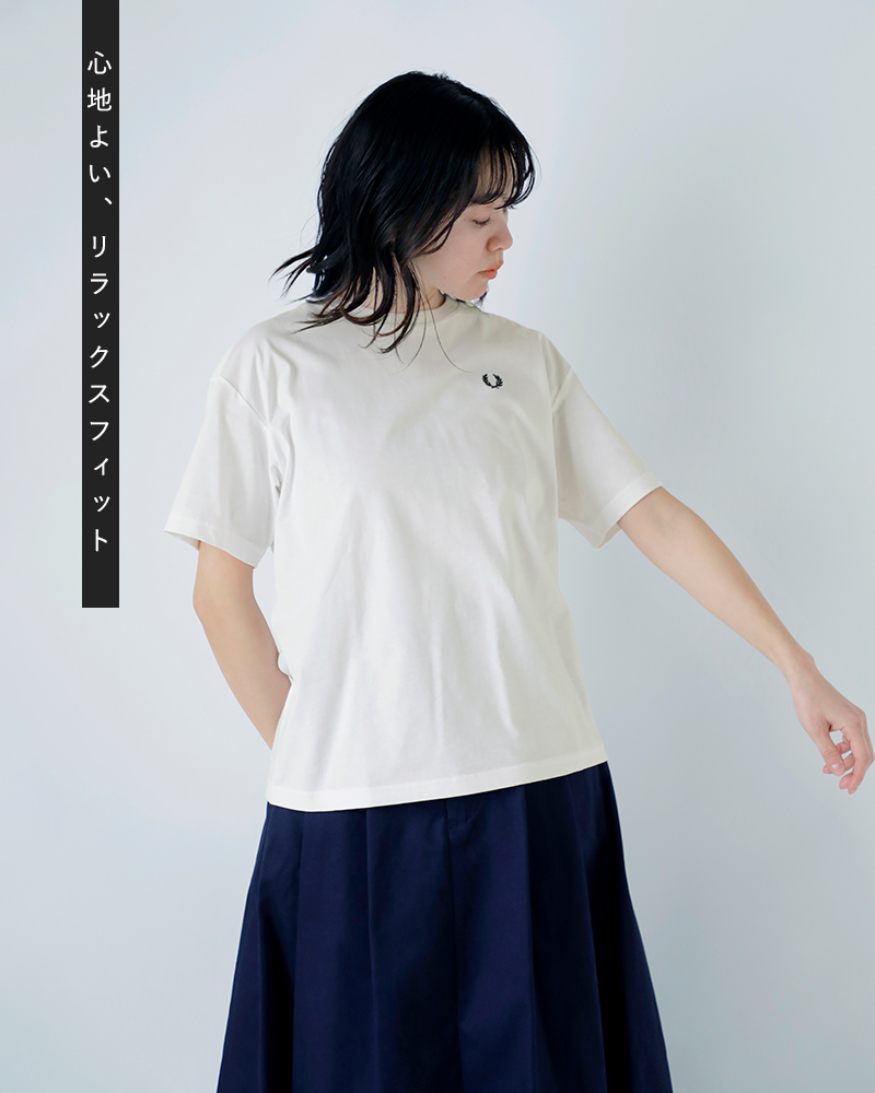 FRED PERRYコットン クルーネック 半袖 Tシャツ Crew Neck T-Shirt g1142
