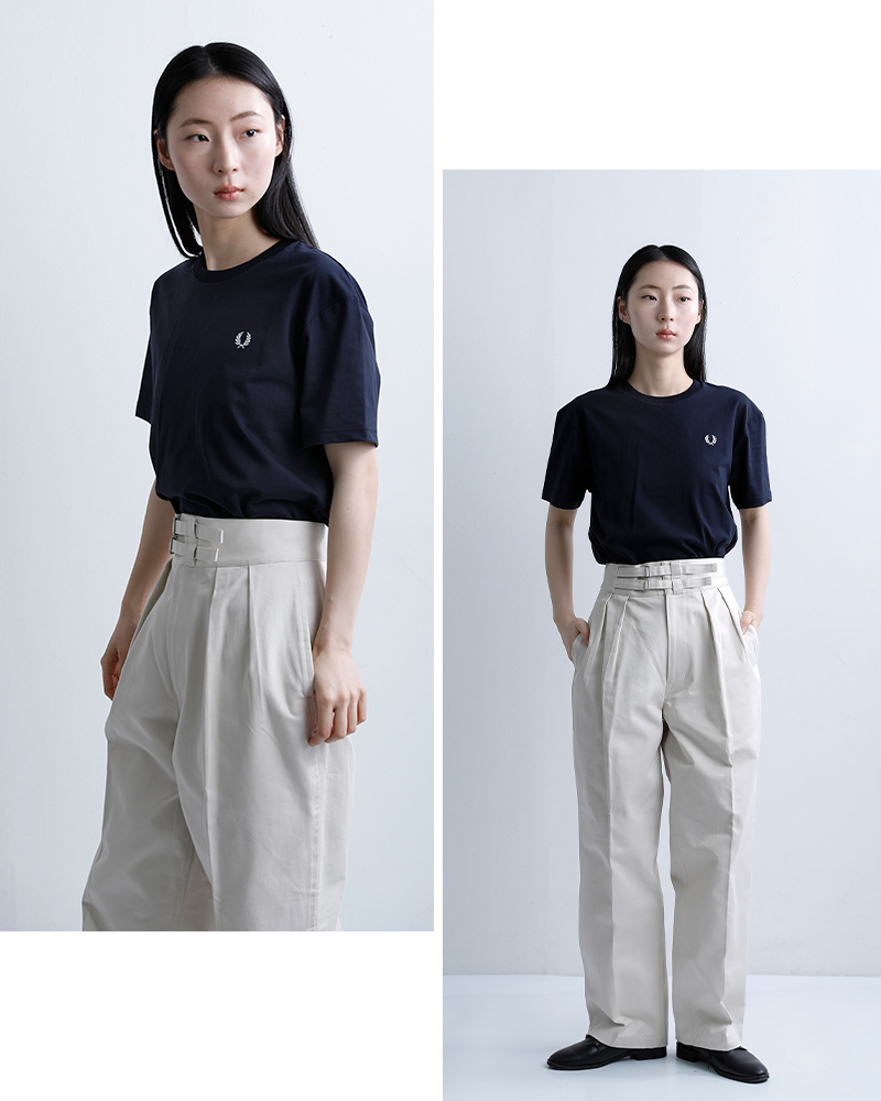 FRED PERRYコットン クルーネック 半袖 Tシャツ Crew Neck T-Shirt g1142