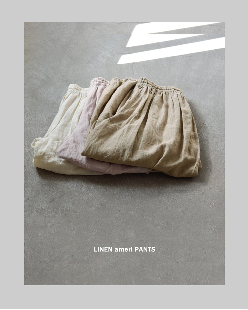 Gauze#(ガーゼ)リネンテーパードパンツLINENameriPANTSg1164