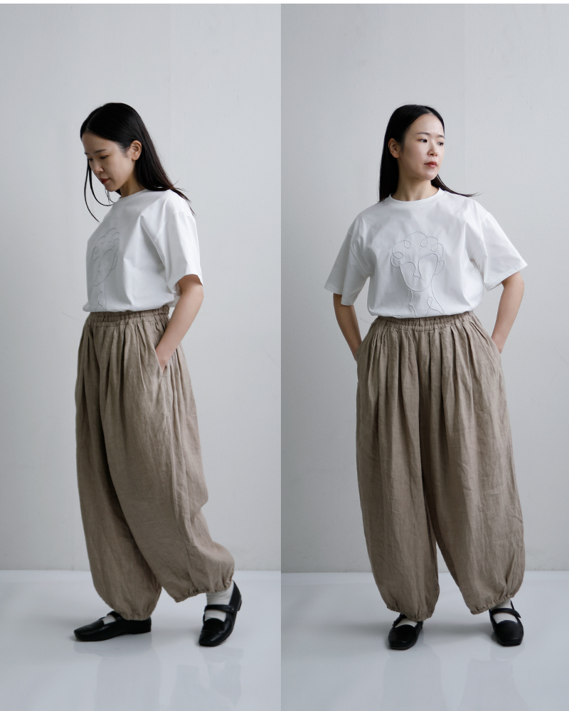 Gauze#(ガーゼ)リネンテーパードパンツLINENameriPANTSg1164