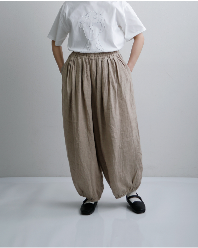 Gauze#(ガーゼ)リネンテーパードパンツLINENameriPANTSg1164