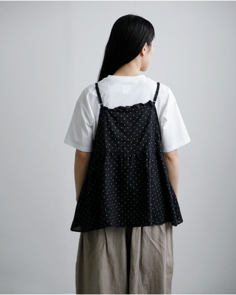 Gauze#(ガーゼ)ラミーリネン2wayスモールドットカシュクールキャミソールORIGINALSMALLDOTSCASHECOEULCAMISOLEg1168