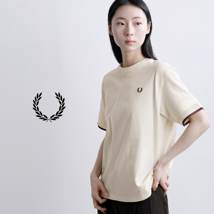 FRED PERRY(フレッド ペリー)メッシュ カフ ピケ 半袖Tシャツ MESH CUFF PIQUE T-SHIRT g2167