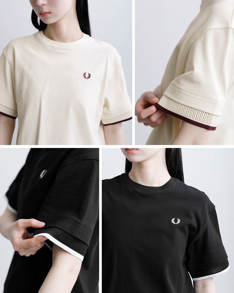 FRED PERRY(フレッド ペリー)メッシュ カフ ピケ 半袖Tシャツ MESH CUFF PIQUE T-SHIRT g2167