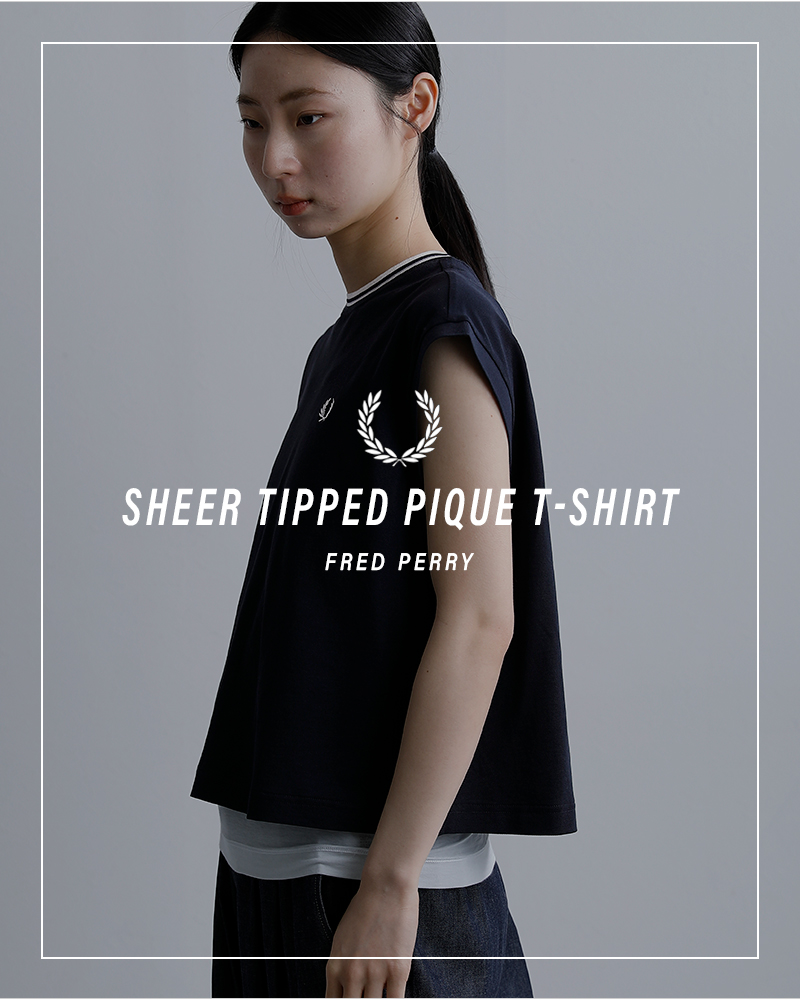 FRED PERRYシアー ティップド ピケTシャツ SHEER TIPPED PIQUE T-SHIRT g2175