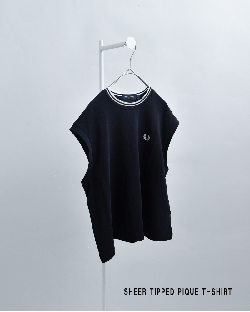 FRED PERRYシアー ティップド ピケTシャツ SHEER TIPPED PIQUE T-SHIRT g2175