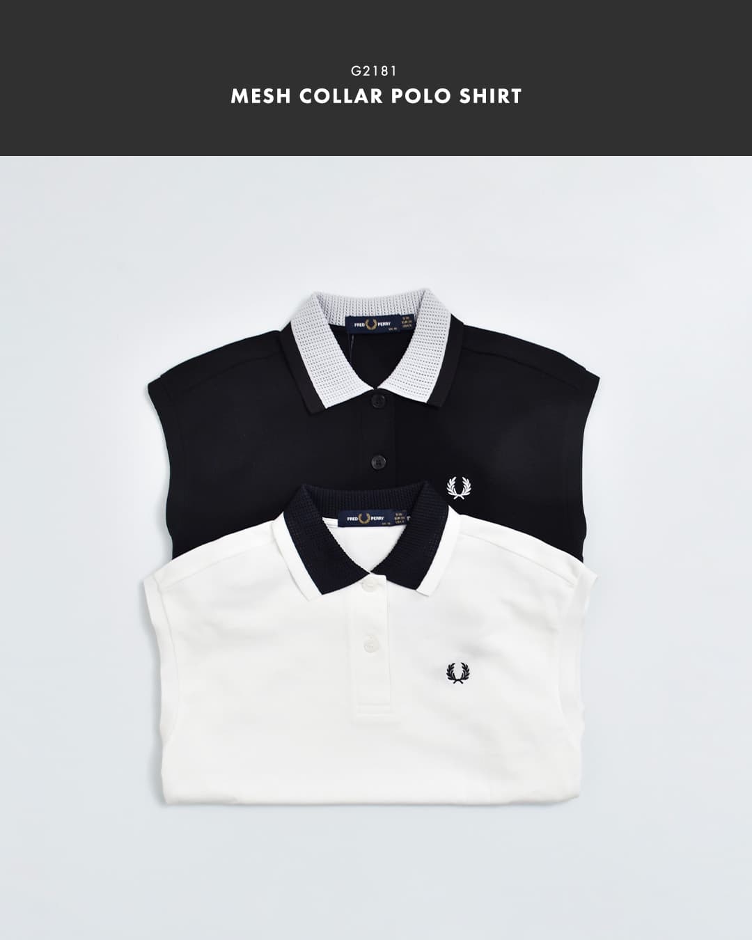 NEW]FRED PERRY フレッド ペリー メッシュカラー ポロシャツ MESH