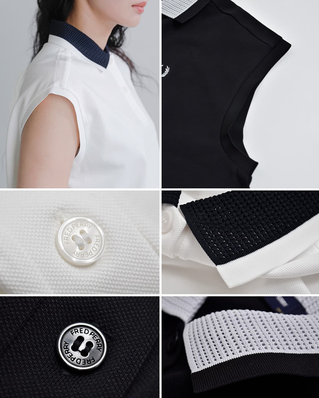 NEW]FRED PERRY フレッド ペリー メッシュカラー ポロシャツ MESH
