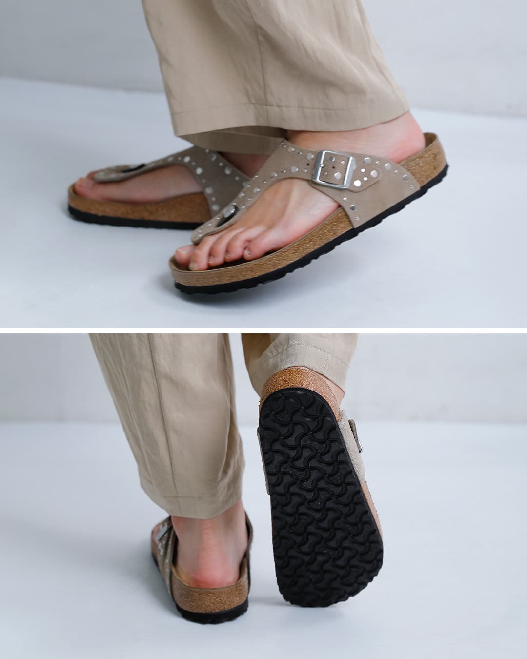 BIRKENSTOCKギゼ リベット スエードレザー レギュラー トング サンダル Gizeh Rivet gizeh-rivet
